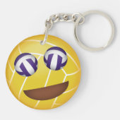 elke kleur die meisjes volleyball emoji leuk vinde sleutelhanger (Achterkant)