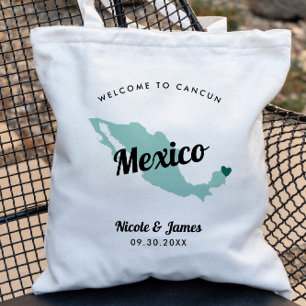 Elke Kleur die Mexico Destination Wedding Welcome Tote Bag