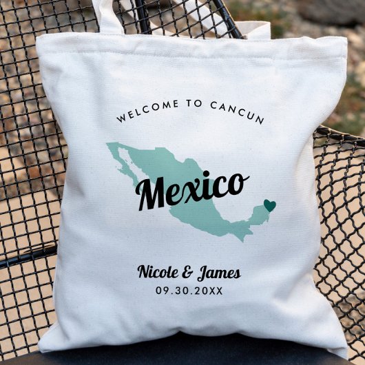 Elke Kleur die Mexico Destination Wedding Welcome  Tote Bag