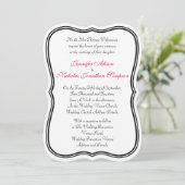 Elke kleur Eenvoudige Dubbele Rand Gevormde Huweli Kaart (Staand voorkant)