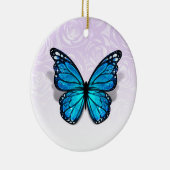 Elke kleur elegante Floral Butterfly Keramisch Ornament (Rechts)