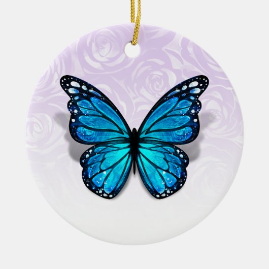 Elke kleur elegante Floral Butterfly Keramisch Ornament (Voorkant)