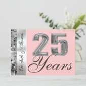 Elke kleur en 25 jaar Silver Jubileum Uitnodiging (Staand voorkant)