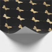 Elke kleur en Gold Butterfly-bekleding Cadeaupapier (Hoek)