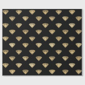 Elke kleur en gouden Diamond Pattern Overlay Cadeaupapier (Vlak)