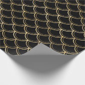 Elke kleur en gouden zeemeerminschaal Overlay Cadeaupapier (Hoek)