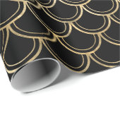 Elke kleur en gouden zeemeerminschaal Overlay Cadeaupapier (Rol Hoek)