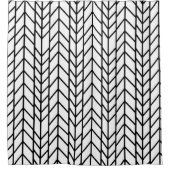 Elke kleur en zwarte visgraat douchegordijn (Voorkant)