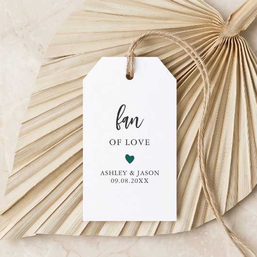 Elke Kleur Fan van Liefde, Handventilator Favoriet Cadeaulabel