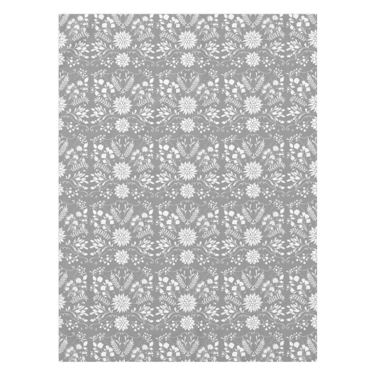 Elke kleur Floral Garland Swirl Katoen Tafelkleed (Voorkant)