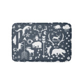 Elke kleur Forest Navy Blue Beer Fox Deer Boys Kam Badmat (Voorkant)
