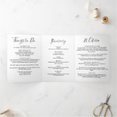 Elke kleur Georgia bruiloft welkomsttas reisroute Drieluik Programma (Binnen)