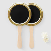 Elke kleur Gold Lijst Set van ventilatoren Handwaaier (Voorkant en achterkant)