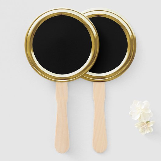 Elke kleur Gold Lijst Set van ventilatoren Handwaaier (Voorkant en achterkant)