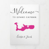 Elke kleur Grand Cayman bruiloft welkom route Drieluik Programma (Cover)