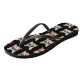 Elke kleur Grappige gepersonaliseerde kat foto Teenslippers (Schuin)