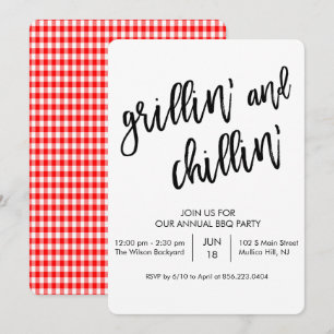 ELKE KLEUR - Grillen en Chillen BBQ-uitnodiging Kaart