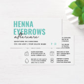 Elke kleur Henna Brows Brows Tint Aftercare Kaart (Bureau)