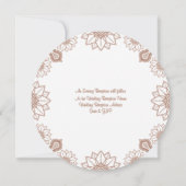 Elke kleur Henna Mandala Style Pattern Weddenschap Kaart (Achterkant)