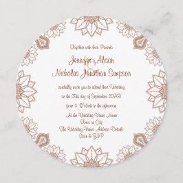 Elke kleur Henna Mandala Style Pattern Weddenschap Kaart