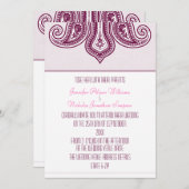 Elke kleur Henna Style Paisley Pattern Weddenschap Kaart (Voorkant / Achterkant)
