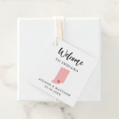 Elke Kleur-Indiana bruiloft Welkomsttas Bedankjes Labels (In situ)