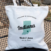 Elke Kleur-Indiana Kaart Welkomsttas, Tote Bag