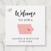 Elke Kleur Iowa Weddenschap Welkomsttas Bedankjes Labels (Voorkant)