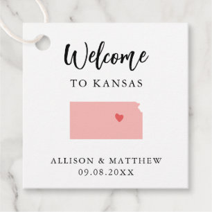 Elke Kleur Kansas Weddenschap Welkomsttas Bedankjes Labels