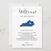Elke Kleur Kentucky Huwelijks Welkomstbrief Routep (Voorkant)