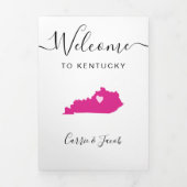 Elke kleur Kentucky kaart bruiloft welkom route (Cover)
