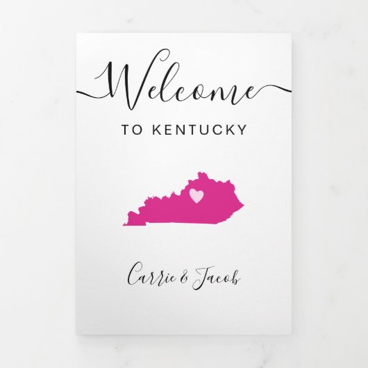 Elke kleur Kentucky kaart bruiloft welkom route (Cover)