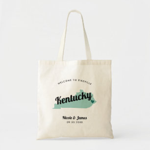 Elke Kleur Kentucky Map Wedding Welcome Bag, Tote Bag