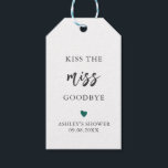 Elke kleur Kus het Miss Goodbye Vrijgezellenfeest Cadeaulabel<br><div class="desc">Dit zijn de perfecte kleine cadeautjes labels. U kunt de kleuren voor om het even welk deel van dit ontwerp uitgeven. Om kleuren te veranderen, personaliseert de klik en dan "uitgeeft gebruikend het ontwerphulpmiddel." Selecteer het element u wenst uit te geven, dan gebruik de hulpmiddelen om de veranderingen aan te...</div>