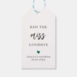 Elke kleur Kus het Miss Goodbye Vrijgezellenfeest Cadeaulabel