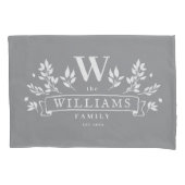 Elke kleur | Landelijke familienaam Monogram Kussensloop (Voorkant-Links)