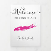 Elke kleur Long Island bruiloft welkom route Drieluik Programma (Cover)