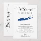 Elke Kleur Long Island Huwelijks Welkom Itinerariu (Voorkant / Achterkant)