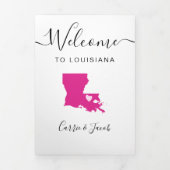 Elke kleur Louisiana kaart bruiloft welkom route (Cover)