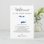 Elke kleur Maagdeneilanden bruiloft welkom route (Staand voorkant)