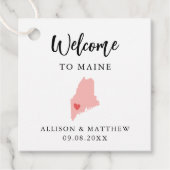 Elke kleur Maine trouwdag welkomsttas Bedankjes Labels (Voorkant)