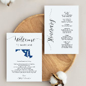 Elke kleur Maryland bruiloft welkomstnotitie reiss