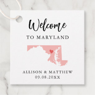 Elke Kleur Maryland WeduwWelkomsttas Bedankjes Labels