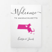 Elke kleur Massachusetts bruiloft welkom route Drieluik Programma (Cover)