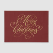 Elke kleur Merry Christmas Gold Tissue Paper Tissuepapier (Voorkant)