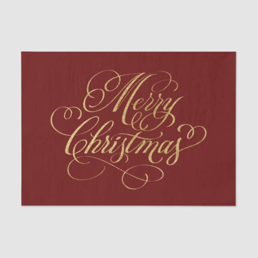 Elke kleur Merry Christmas Gold Tissue Paper Tissuepapier (Voorkant)