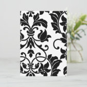 Elke kleur met Black Damask Bat Mitzvah Kaart (Staand voorkant)
