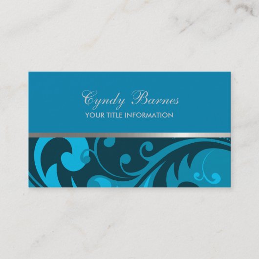 Elke kleur met blauw Visitekaartje in het blauw-ma (Voorkant)