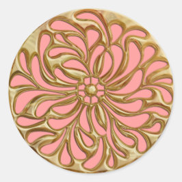 Elke kleur met Gold Design Seal Ronde Sticker