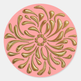 Elke kleur met Gold Design Seal Ronde Sticker